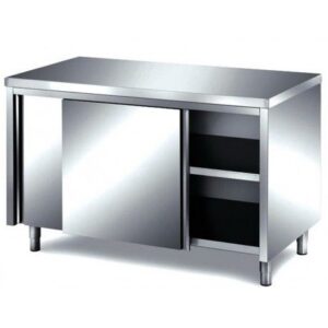 Neutrális munkaasztal – zárt – 140×70×85 cm