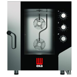 Tecnoeka 7 tálcás kombisütő, GN1/1 és 60x40 tálca kompatibilitás