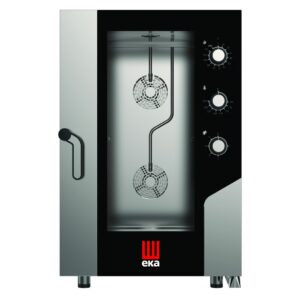 Tecnoeka 10 tálcás kombisütő, GN1/1 és 60×40 tálca kompatibilitás