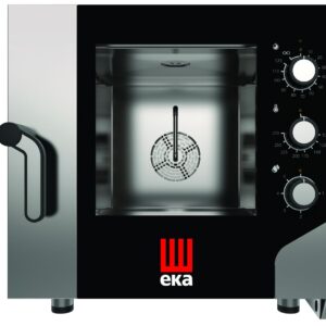 Tecnoeka 5 tálcás kombisütő, GN1/1 és 60×40 tálca kompatibilitás